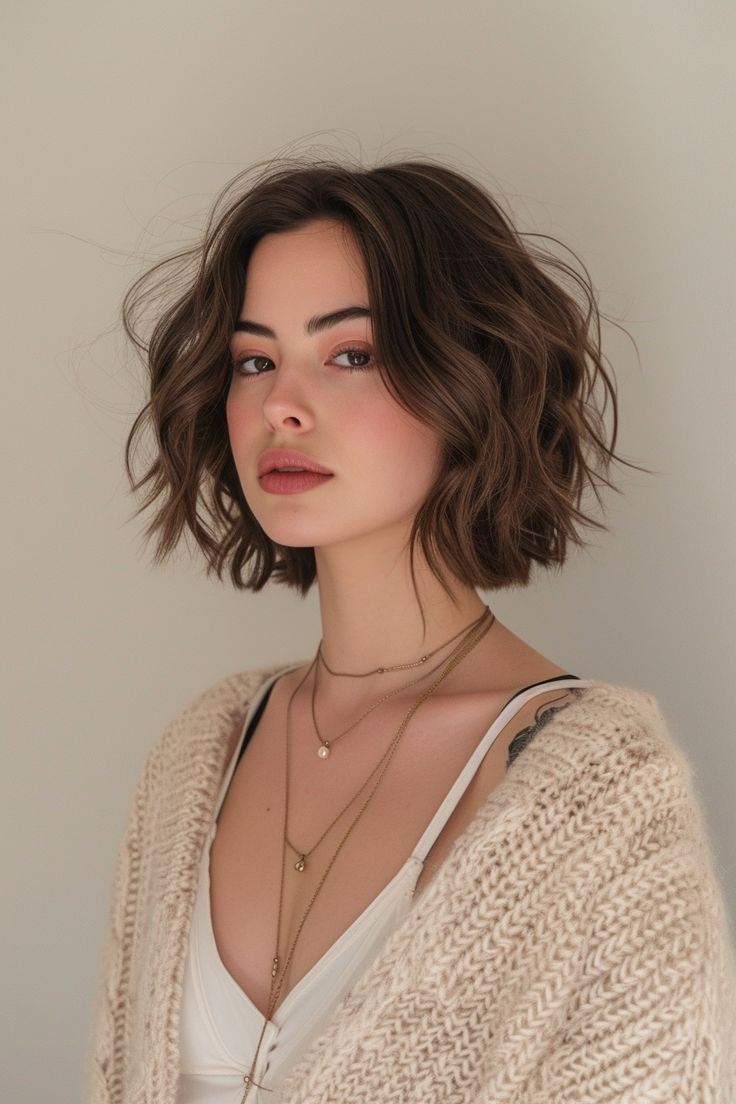 Simplify your morning routine with these 9 short wavy bob haircuts. Ideal for a hassle-free yet trendy start to your days in 2024. Short Wavy Haircuts, Wavy Bob Haircuts, Wavy Haircuts, Hair Inspiration Short, Short Wavy Hair, Short Bob Haircuts, Penteado Cabelo Curto, Short Wavy, Trendy Hair