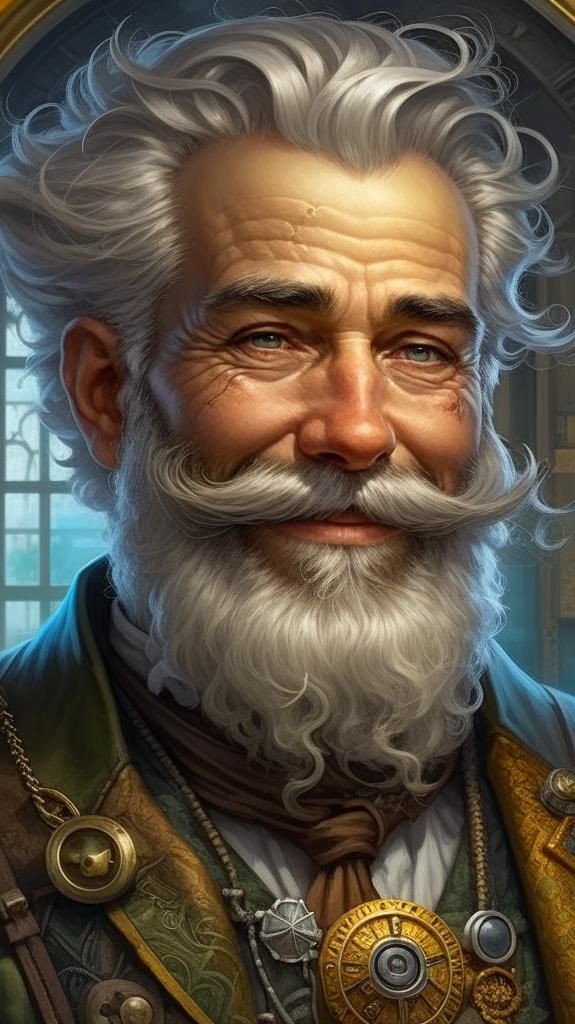 an old man with white hair and a beard