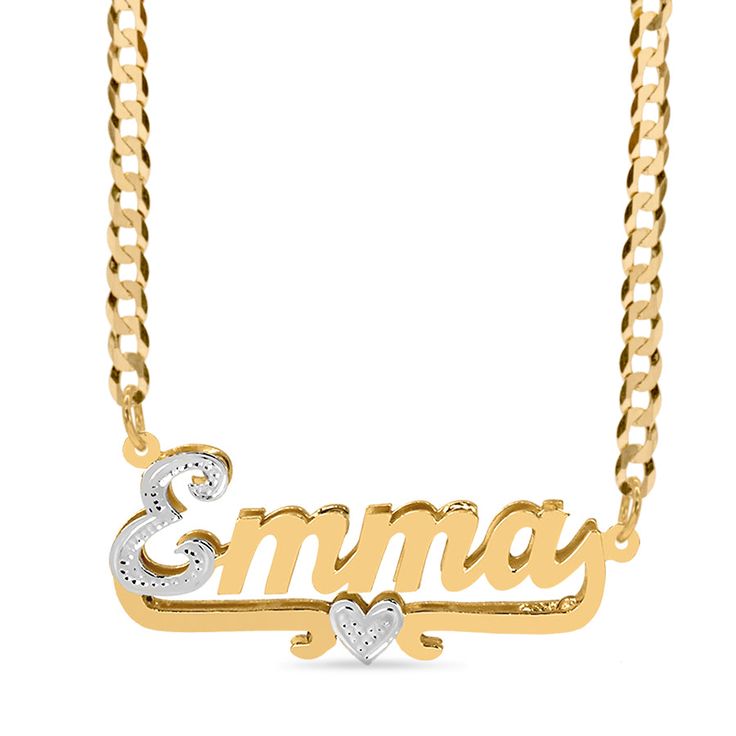 Our Personalized Double-Plate "Emma" The first letter is filled with beading and is available in Sterling Silver and Gold over Sterling Silver. The name can be personalized with a name of up to 10 characters (Letters only, NO numbers, or special characters). Customizable With: Names, or Words Chain Type: Cuban Chain / Xoxo Chain Closure: Lobster Clasp Metal Selection: Sterling Silver 14k Gold over Silver Monogrammed Cufflinks, Leather Kits, Character Letters, Swarovski Heart, Name Earrings, Diffuser Necklace, Nameplate Necklace, Monogram Necklace, Mothers Necklace