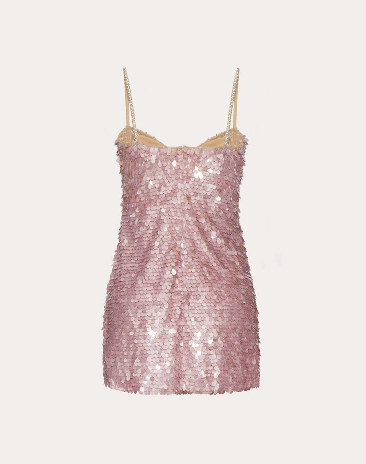 Glamorous Mini Dress With Beaded Straps, Embellished Sequin Fabric For Party Season In Mini Length, Pink Embellished Mini Dress For Gala, Festive Evening Mini Dress With Sequins, Glamorous Gala Dresses With Contrast Sequin, Pink Contrast Sequin Dress For Gala, Beaded Straps Mini Dress For Gala, Embellished Mini Length Sequin Fabric For Cocktail, Embellished Sequin Dress For Gala Evenings