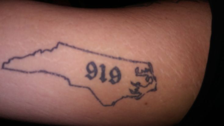 a tattoo with the state of florida on it