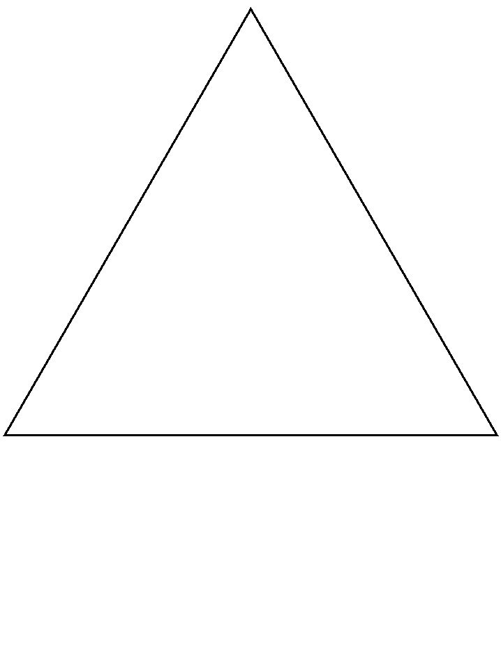 a triangle is shown in the shape of a triangle