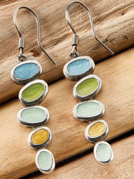 Earthy River Stone Earrings in Hand-Polished Pewter Sea Glass Crafts Jewellery, Enameling Jewelry, Pewter Earrings, Classic Perfumes, Vermont Country Store, Pewter Jewelry, Stone Drop Earrings, Hippie Chick, Sea Glass Crafts