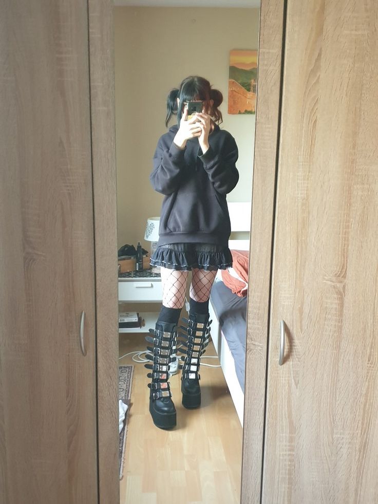 girl #girl
Darkkawaii #darkkawaii
fashion #fashion
goth #goth
alternativefashion #altfashion
fashionideas #altinspo
gothideas #gothideas
kawaiigoth #kawaiigoth
outfitideas 
grungeaesthetic
Demonia
DemoniaSwing
DemoniaBoots Casual Demonia Outfit, Styling Demonia Boots, Black Demonia Boots Outfit, Platform Demonia Outfit, How To Style Demonia Boots, Demonia Outfit Ideas, Goth Boots Outfit, Outfits With Demonia Boots, Demonias Outfit Ideas