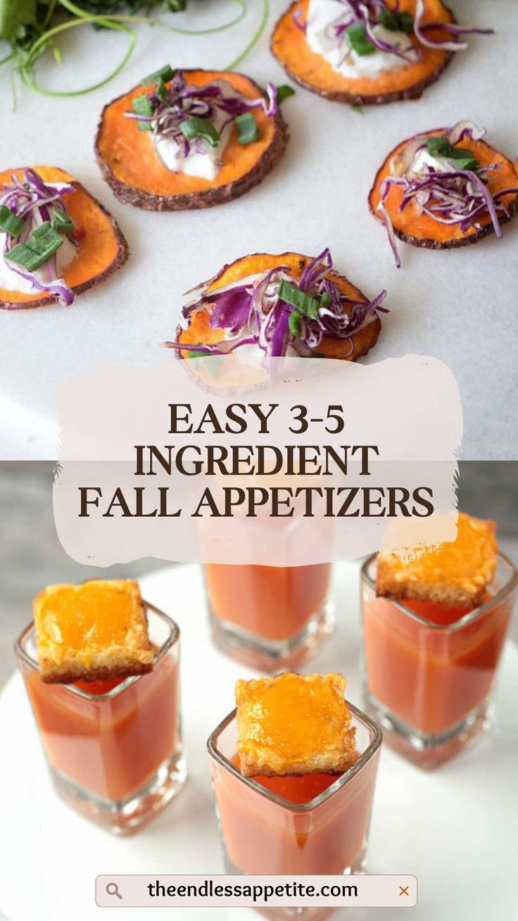 small appetizers with carrots and cheese on them