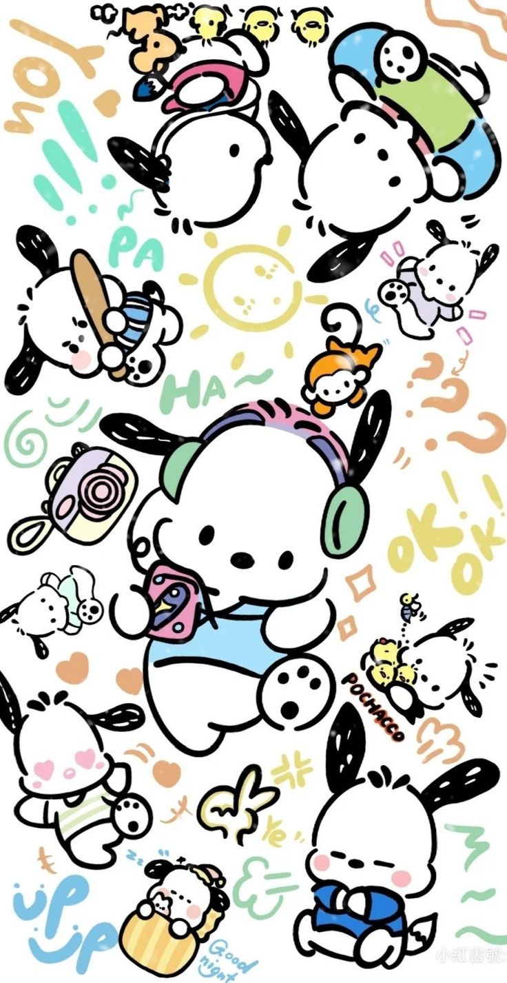 an image of hello kitty and other cartoon characters