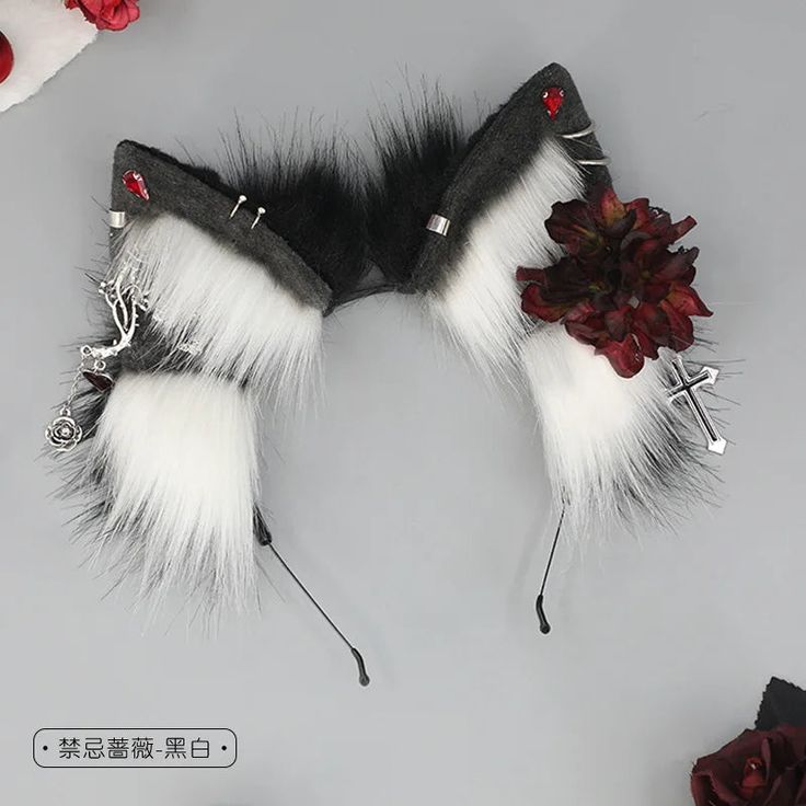 45979633058051|45979633090819 Cool Halloween Party, Anime Festival, Cosplay Hair Accessories, Wolf Ears, Gothic Rose, Style Headband, Cosplay Hair, Ear Design, Halloween Gothic