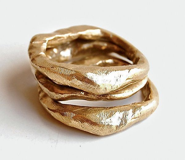 Stone Stacking Rings Silver or Bronze Ring Created by Ann Chikahisa. All 3 in bronze .. $135.00 #stacking #rings irregular chunky statement stacking rings Bronze Rings, Stone Stacking, Oxidized Silver Rings, Wax Carving, Stacking Ring Set, Bronze Ring, Silver Jewelry Design, Earth Elements, Artful Home