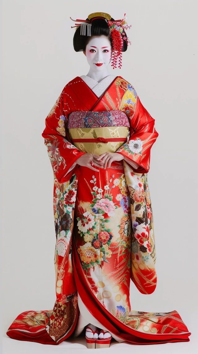 Geisha Outfit Kimonos, Geisha Dress Traditional Kimono, Geisha Kimono Traditional, Japanese Cultural Clothing, Japanese National Costume, Geisha Outfit, Kimono Culture, Geisha Dress, Traditional Geisha