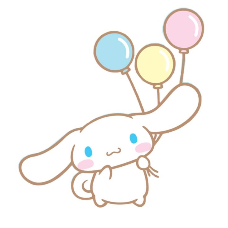 an animal holding balloons in the air