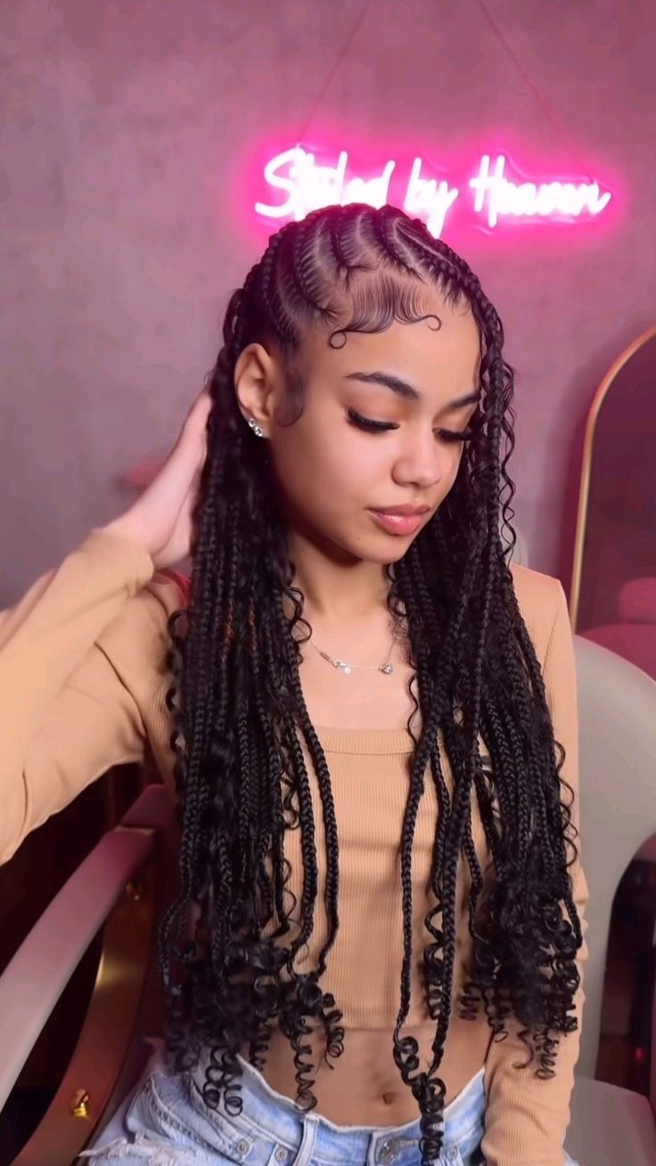 Hairstyles For Black Women Cornrows, Black Women Cornrows, Women Cornrows, Braided Hairstyles For Black Women Cornrows, Cute Box Braids, Goddess Braids Hairstyles, Hairstyles For Teens, Cute Braided Hairstyles, Box Braids Hairstyles For Black Women