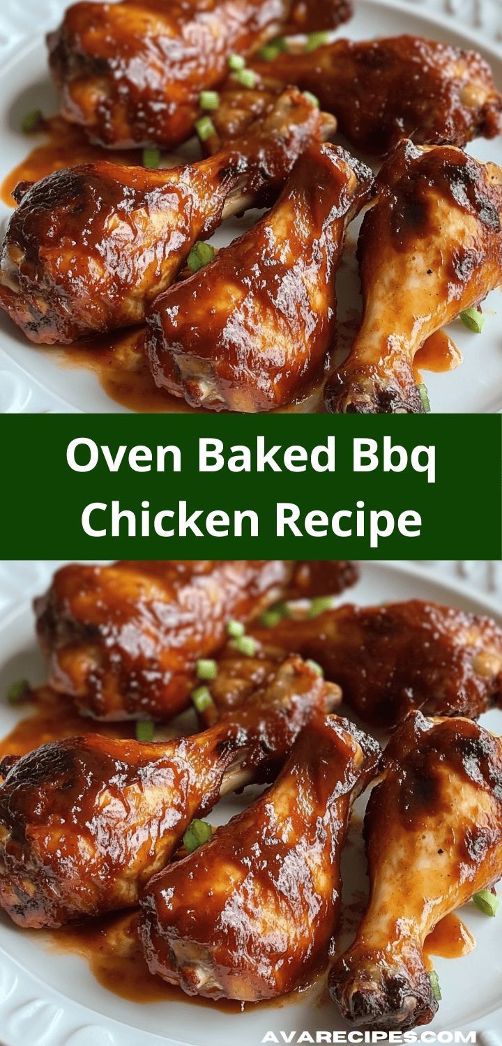 Discover a simple and scrumptious Oven Baked BBQ Chicken Recipe that elevates your dinner ideas. Enjoy tender chicken coated in zesty BBQ sauce, making it a hit with kids and adults for any occasion. Oven Dinner Recipes Easy, Oven Baked Barbeque Chicken, Bbq Chicken Bake, Oven Dinner Ideas, Simple Dinner Ideas For Two, Dinner Ideas For Parties, Baked Barbeque Chicken, Chicken Bake Recipes, Baked Bbq Chicken Recipes