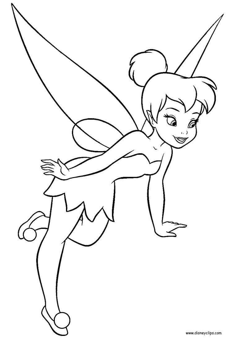 the tinkerbell fairy coloring pages