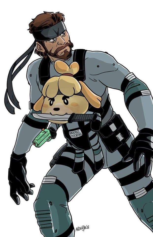 a cartoon character holding a teddy bear in his arms and looking at the camera while wearing safety gear