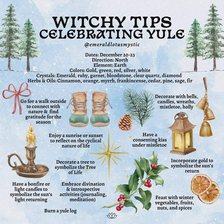 Yule Information, Yule Meaning Winter Solstice, Yule Log Centerpiece Winter Solstice, Yule Wicca Ritual, How To Celebrate The 12 Days Of Yule, Winter Solstice Pagan, New Years Pagan, Yule Bath Ritual, Yule Spells Winter Solstice