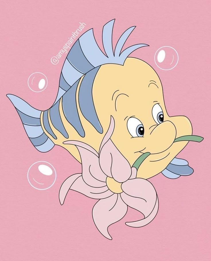 an image of a cartoon fish with bubbles on it's back and its mouth open