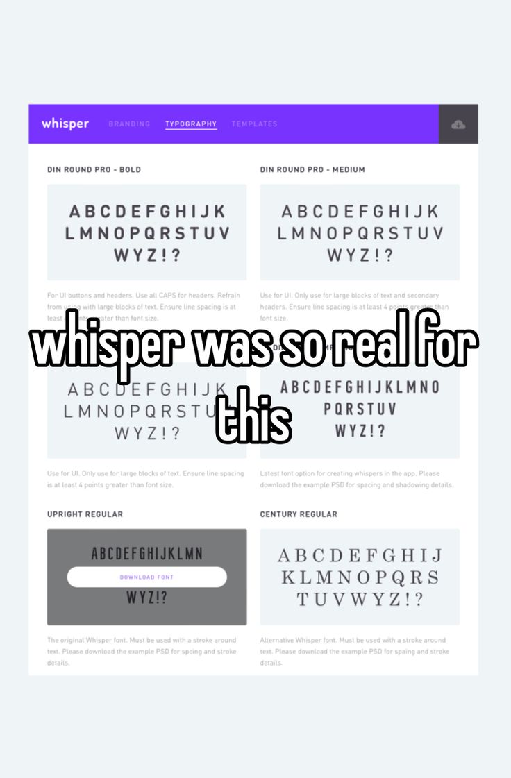 the word whisperr was so real for this font and it looks like they are in different