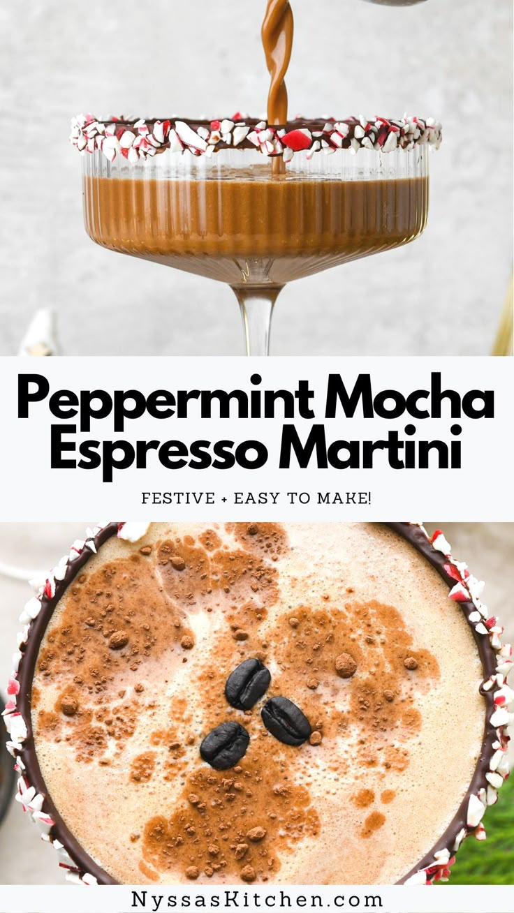 peppermint mocha espresso martini is the perfect way to celebrate this holiday season