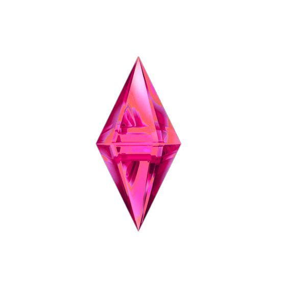 a pink diamond on a white background