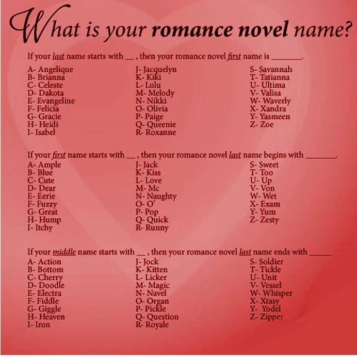 what is your romance novel name? with the words in red and black on it