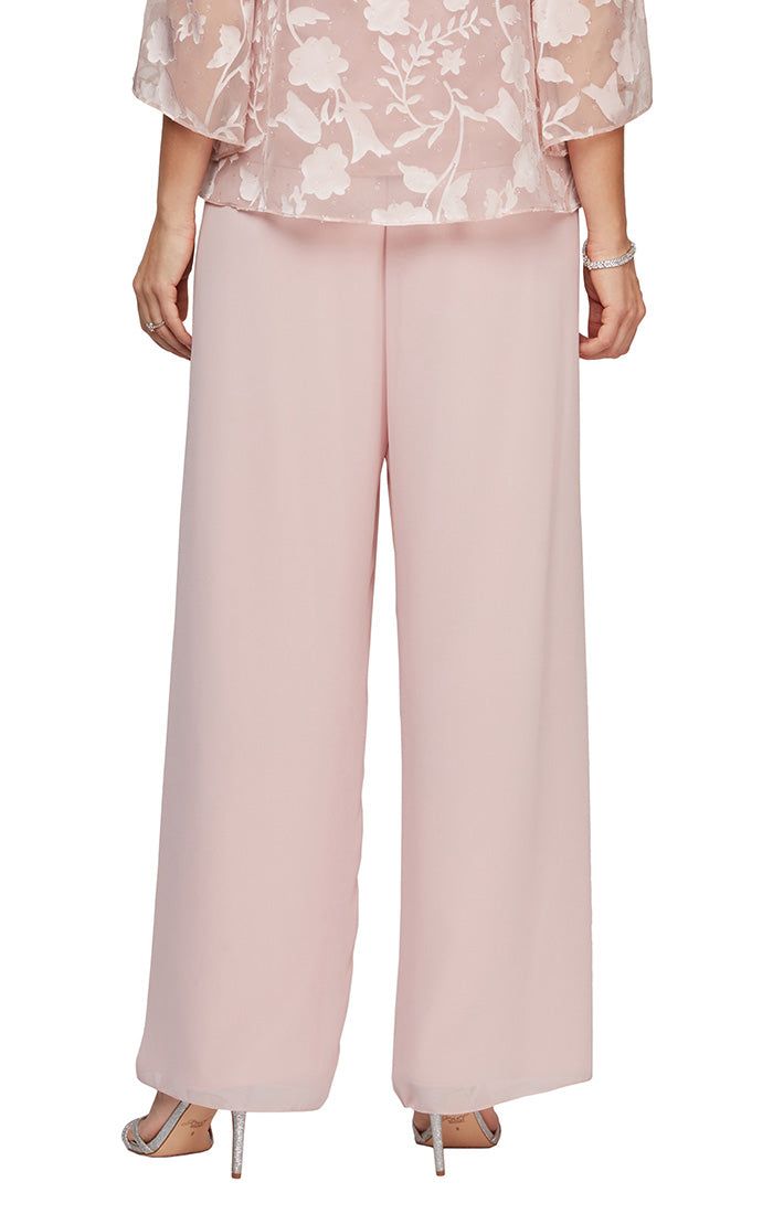 Introducing the perfect addition to your spring wardrobe. Made with lightweight chiffon material, these pants offer breathability and comfort. Ideal for warmer weather, these pants will keep you cool and stylish. Upgrade your spring fashion game with our chic chiffon pant. *This pant is pull on with an elastic waist.* Chiffon Pants, Shell Pink, Perfect Pant, Chiffon Material, Pink M, Spring Wardrobe, Types Of Dresses, Custom Tailoring, Pants Straight