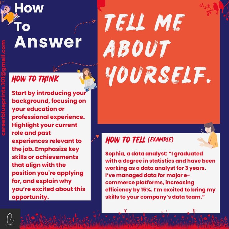 a poster with the words tell me about yourself and how to tell someone elsen