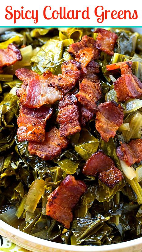 Southern Vegetables, Spicy Collard Greens, Southern Collards, Greens Recipe Soul Food, Loveless Cafe, Collard Greens Recipe, Comfort Food Southern, Southern Food, Collard Greens