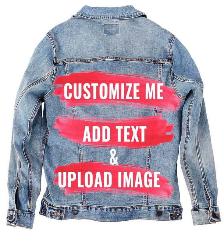 Denim INK Custom Jean Jacket Add Text Upload Image Customize Denim Jacket Online Customizable Blue Denim Jacket, Customizable Denim Jacket For Fall, Trendy Denim Jacket For Fall Customization, Customizable Cotton Denim Jacket For Fall, Trendy Customizable Long Sleeve Denim Jacket, Customizable Blue Denim Jacket With Long Sleeves, Customizable Long Sleeve Denim Jacket, Customizable Denim Jacket, Customizable Fitted Cotton Outerwear