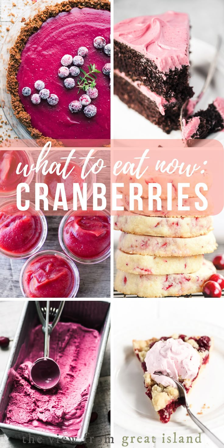 what to eat now, cranberries and other desserts are on the table