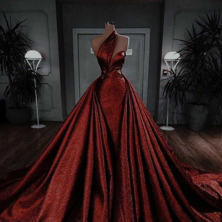 Ruby Dress Gowns, Red Ballroom Gown, Red Ballroom Dress, Ballroom Dress Gowns, Dress Aesthetic Elegant, Winter Outfit Woman, Red Ballroom Dresses, Gown Aesthetic, Princess Dress Patterns