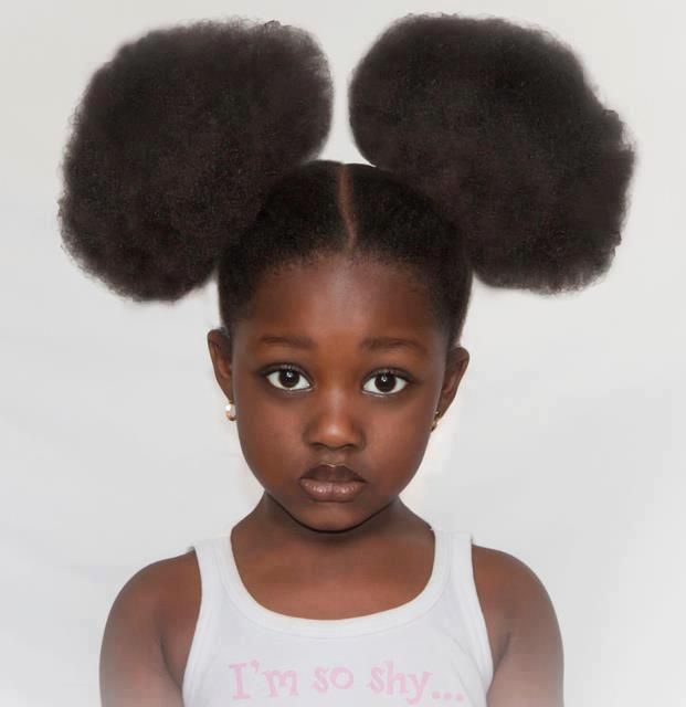 Cartoon Little Girl Natural Hair | African/ Black Children White Dolls, White Culture: Internalized ... Cabello Afro Natural, My Black Is Beautiful, Pelo Afro, Beautiful Natural Hair, Afro Puff, Flower Girl Hairstyles, African American Hairstyles, Afro Hair, Short Natural Hair Styles