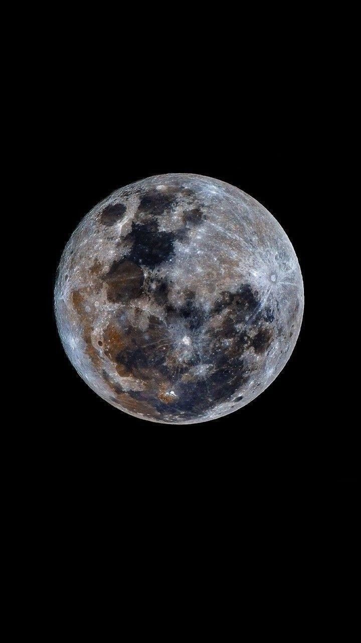 the full moon is seen in this view from earth's orbit, taken by nasa astronauts