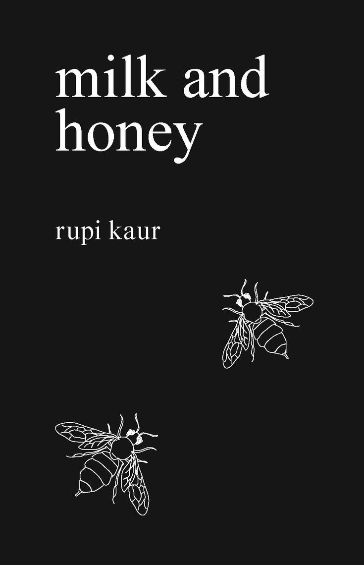 the cover of milk and honey by rupi kaur, with two bees on it