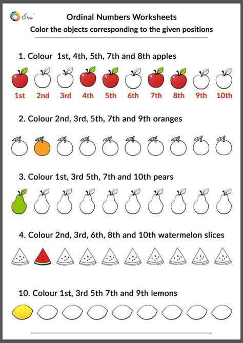 the worksheet is filled with different numbers and shapes