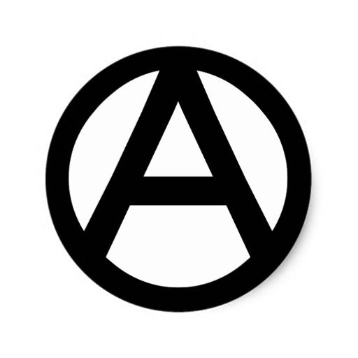 a black and white circle with the letter a in it