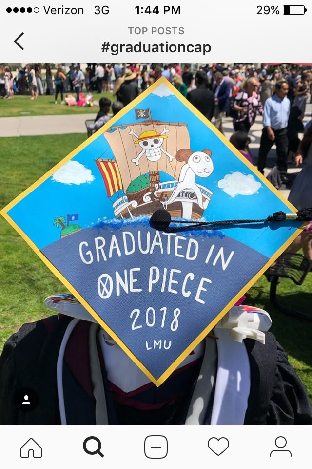 a graduation cap with the words graduate in one piece on it