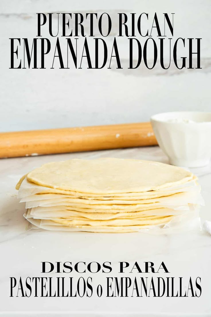 a stack of tortillas sitting on top of a white counter