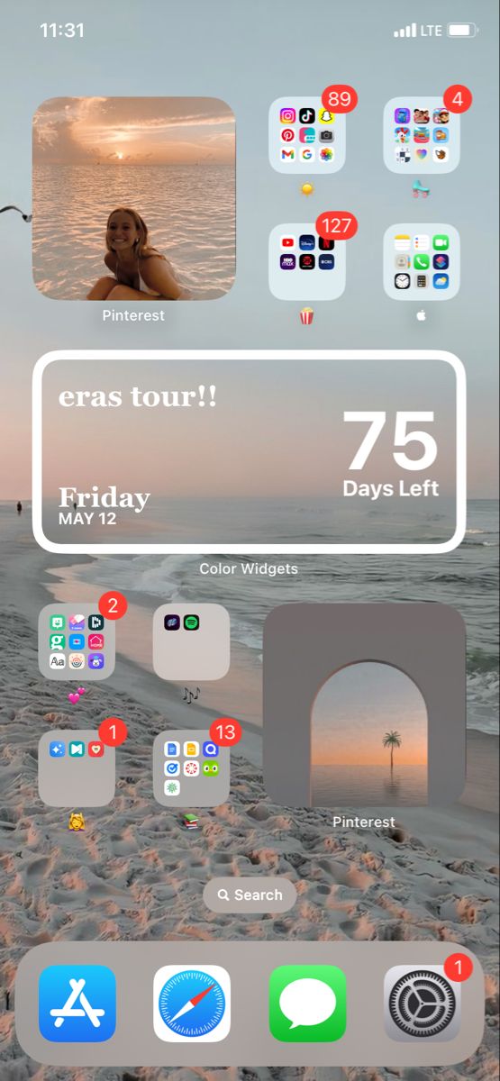 an iphone screen showing the time and location of various things to see in the beach