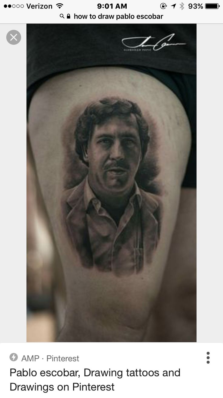 a man's leg with a tattoo on it that has a photo of him