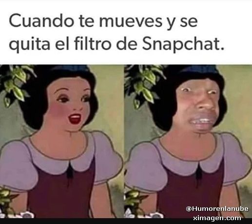 two pictures of a woman with her mouth open and the caption reads, cuado te mulves y se quita el centree el fibro de snapchat