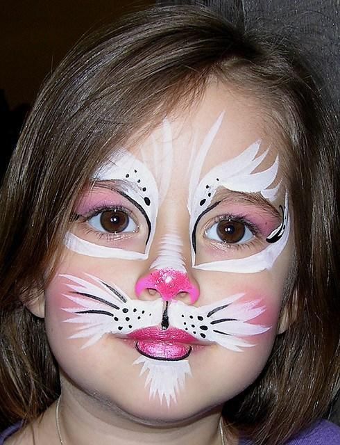 Bunny Face Paint, Easter Face Paint, Kitty Face Paint, Obličejové Masky, Halloweenský Makeup, Cute Cat Face, Kids Face Paint, Face Painting Halloween, Face Painting Designs