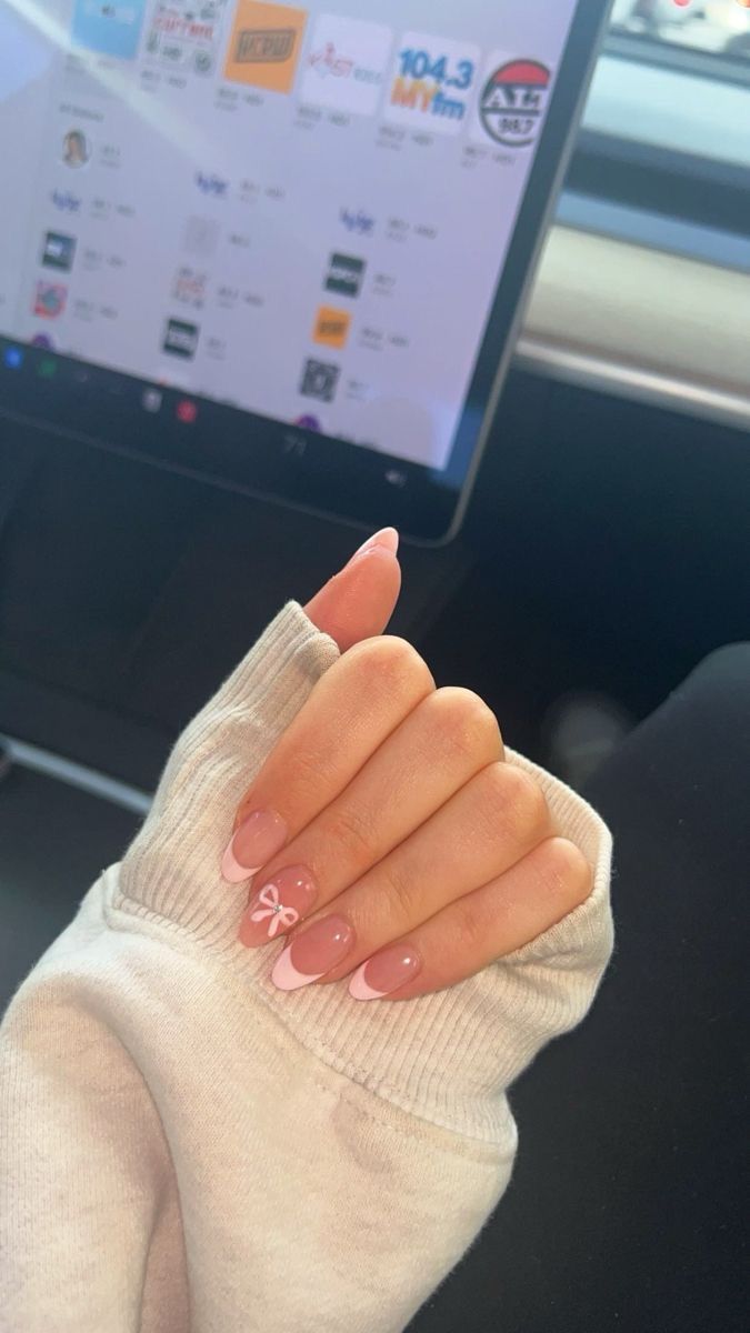 Pink Tip Nails, Hello Nails, Cute Simple Nails, Nagel Tips, Simple Gel Nails, Summery Nails, Girly Acrylic Nails, Pink Nail, Pink Acrylic Nails