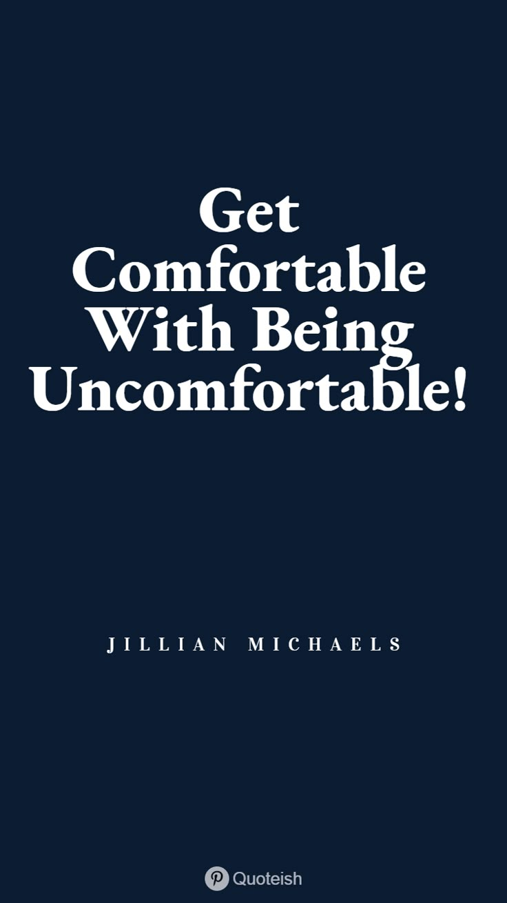 a book cover with the words get comfortable with being unconfortable on it