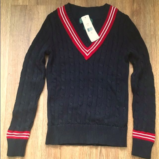 New With Tags Womens Ralph Lauren Cable Knit Sweater Black/ Red Size Small. Ralph Lauren Cable Knit Sweater For Fall, Ralph Lauren Fitted Cable Knit Sweater, Fitted Ralph Lauren Cable Knit Sweater, Ralph Lauren Long Sleeve Cable Knit Sweater, Ralph Lauren Knitted Winter Sweater, Fitted Fall Cable Knit V-neck Sweater, Ralph Lauren Long Sleeve Winter Sweater, Ralph Lauren Long Sleeve Knit Sweater, Ralph Lauren Casual Fall Sweater