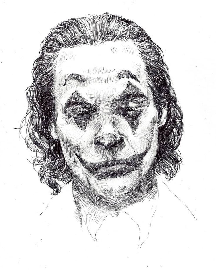 a pencil drawing of the joker