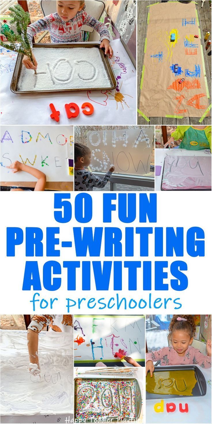 50 fun pre - writing activities for preschoolers