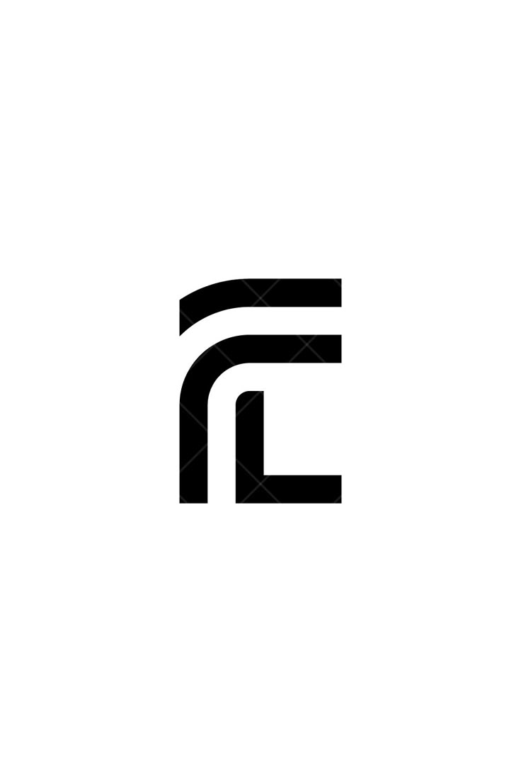 the letter f is made up of black lines