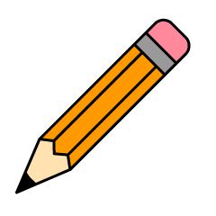 an orange pencil with a pink eraser on it