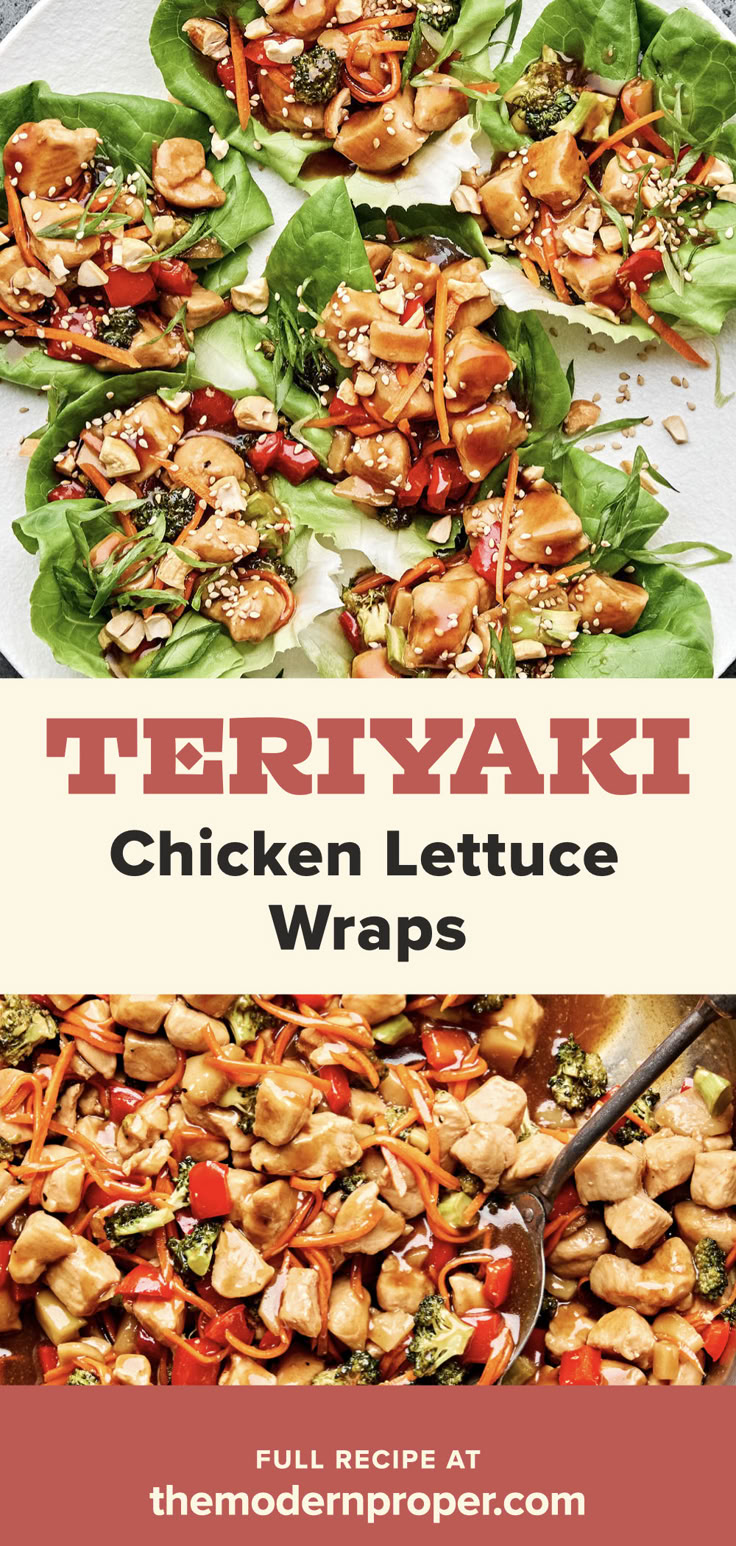 Our teriyaki chicken lettuce wrap recipe is the kind of quick, delicious, healthy dinner that everyone loves — even the cook. Healthy Chicken Lettuce Wraps, Chicken Lettuce Wraps Healthy Easy, Teriyaki Lettuce Wraps, Rotisserie Chicken Lettuce Wraps, Teriyaki Chicken Lettuce Wraps, Teriyaki Chicken Lettuce Wraps Easy, Lettuce Wraps Chicken, Asian Lettuce Wraps Chicken, Chicken Wrap Recipes Healthy