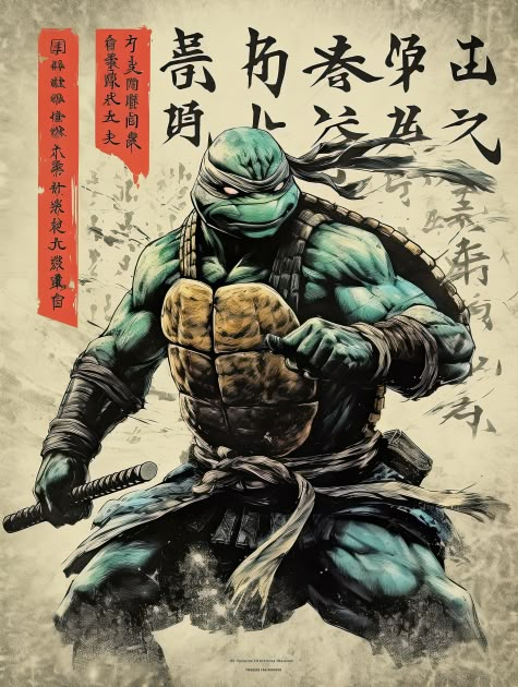 Some vintage japanese ninja turtle -- Choose from our vast selection of Crewneck and V-Neck T-Shirts to match with your favorite design to make the perfect graphic T-Shirt. Pick your favorite: Classic, Boxy, Tri-Blend, V-Neck, or Premium. Customize your color! For men and women. Ninja Turtles Comic Book, Tmnt Donatello, Tmnt Fan Art, Japanese Ninja, Beach Cartoon, Donatello Ninja Turtle, Teenage Mutant Ninja Turtles Artwork, Ninja Art, Water Aesthetic